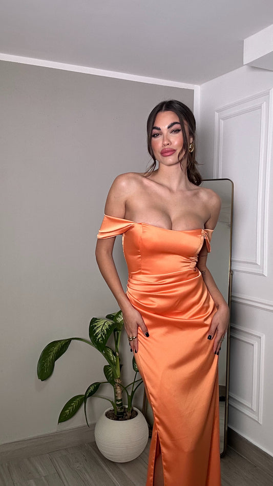 vestito clara arancione