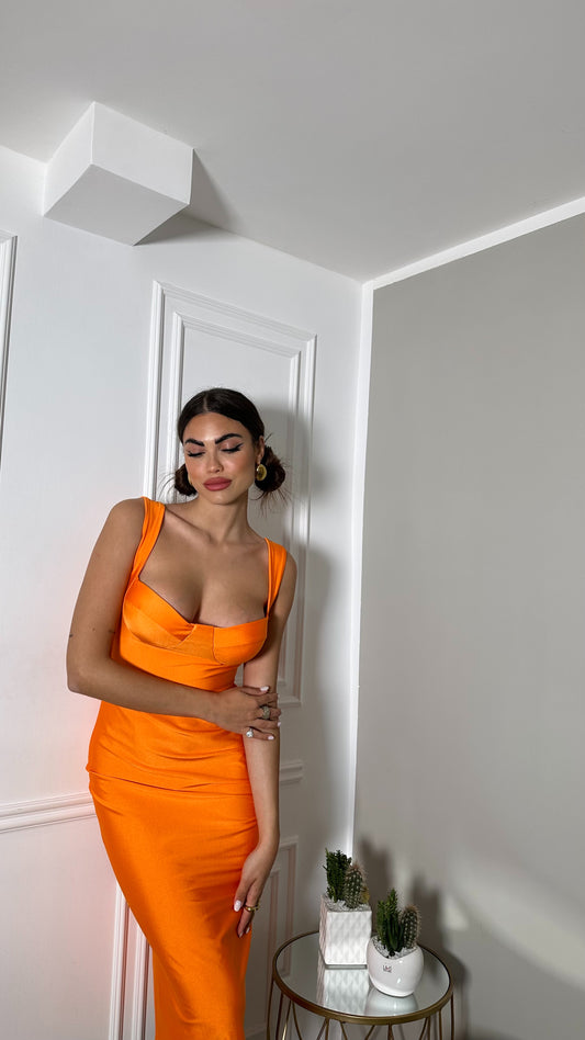 vestito pamela arancione