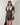 VESTITO FLORES NERO
